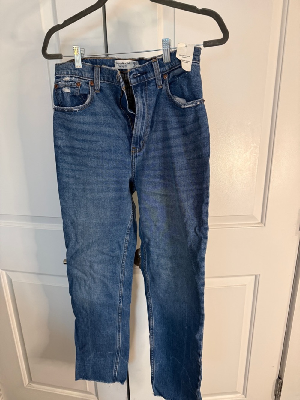 Abercrombie & Fitch High-Rise Blue Straight Jeans